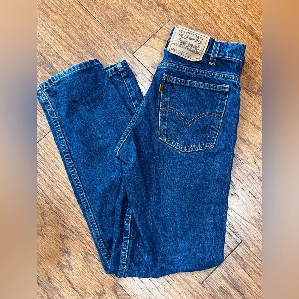 Levi’s 505 Vintage 90’s orange tab Denim Jeans Regular Size 30W
